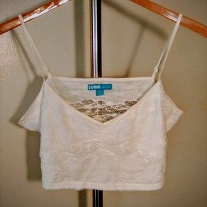 L'AMOUR Nanette Lepore Lace Pullover Bralette Size XL Color White